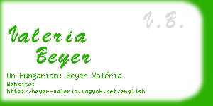 valeria beyer business card